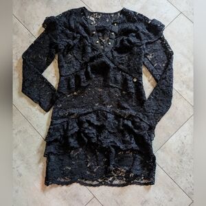 Elegant Black Lace Dress